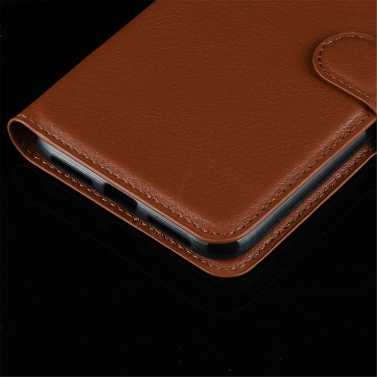 Para Nokia 5.4 Funda protectora con tapa horizontal con textura de litchi con soporte, ranuras para tarjetas y billetera (blanco)