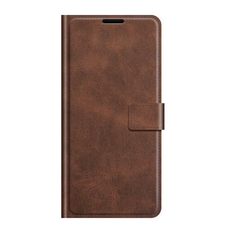 Para ZTE Blade A7S 2020 Patrón de pantorrilla retro Hebilla de cuero Horizontal Flip Funda con soporte y ranuras para tarjetas (marrón oscuro)