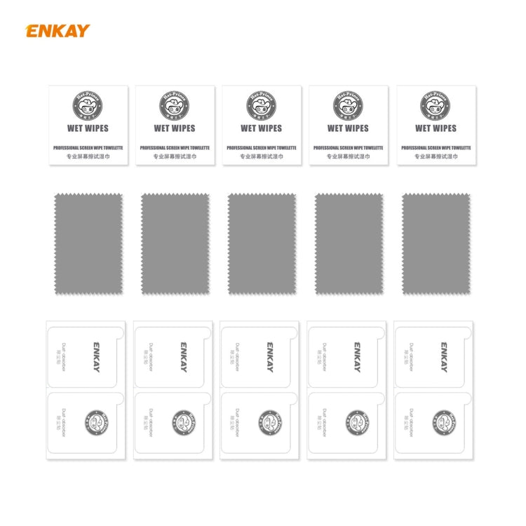 Para Huawei P50 5 PCS Enkay Hat-Prince 0.26mm 9h 2.5D Filma de vidrio templado de borde curvo