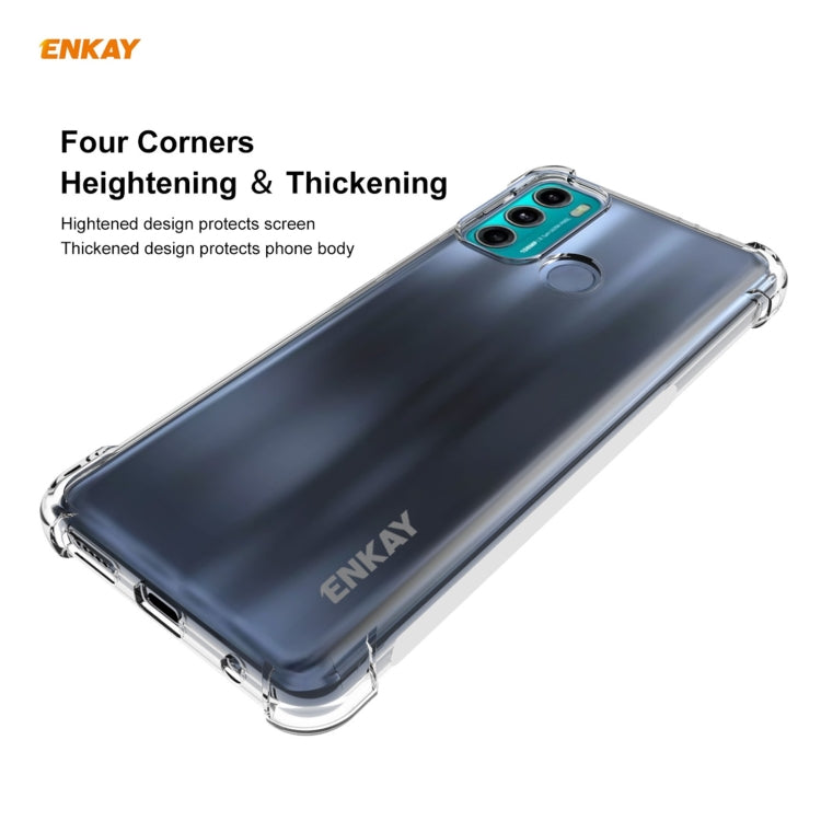 Para Motorola Moto G60 / G40 Fusion Enkay Hat-Prince Clear TPU Funda a prueba de golpes Tapa antideslizante suave