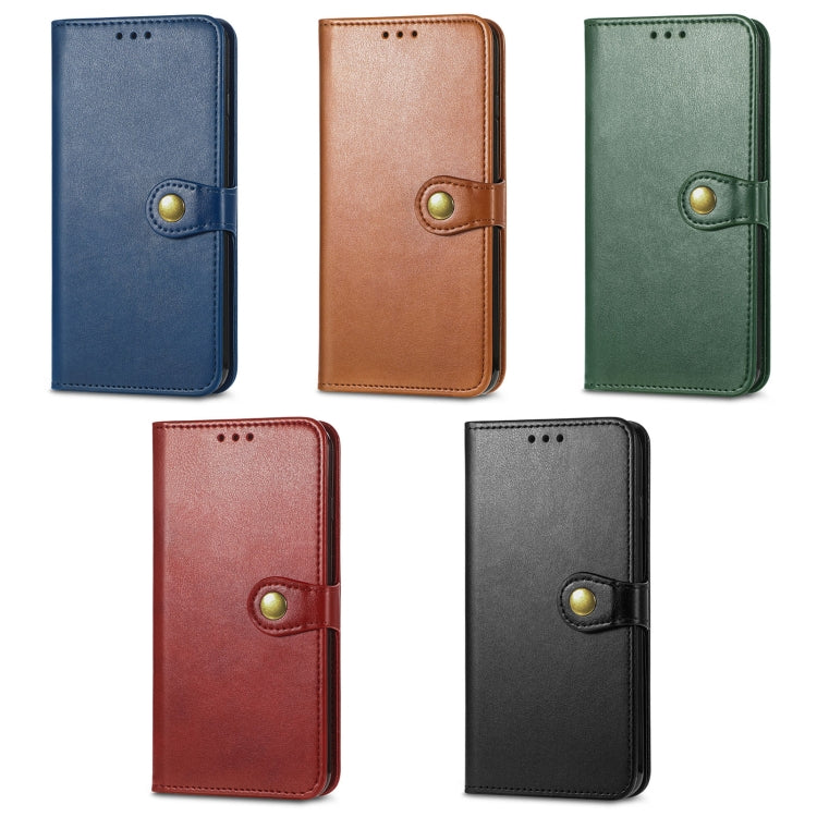Caja de Cuero para Samsung Galaxy A33 5G con Hebilla de Cuero Color Azul
