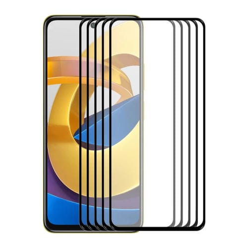 5 PCS para Xiaomi Poco M4 Pro 5G Enkay Pegamento completo 0.26mm 9h 2.5D Vidrio templado Película completa