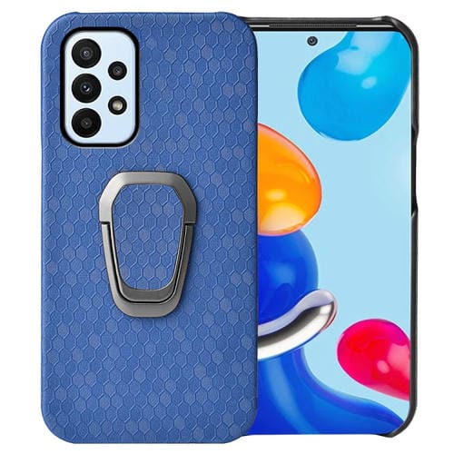 Para Samsung Galaxy A23 4G Soporte de anillo PU de pan HEADCOMB PU (Azul marino)
