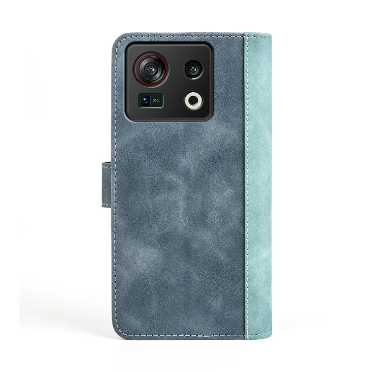 For ZTE Nubia Z40S Pro Stitching Horizontal Flip Leather Phone Case(Blue)