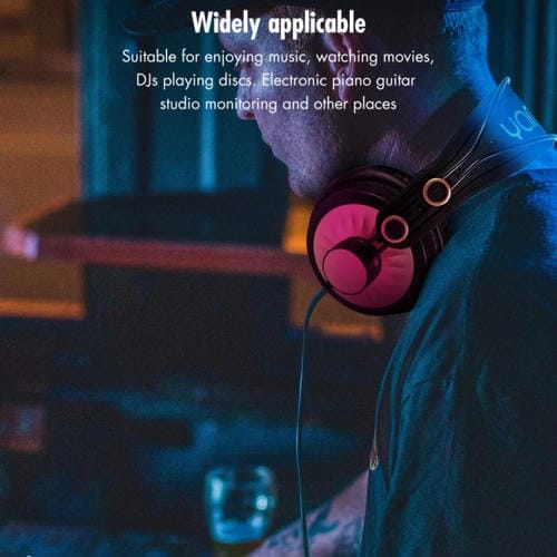 Auriculares Yanmai D68-A con Monitor de Grabación Livianos y Plegables (Dorado)