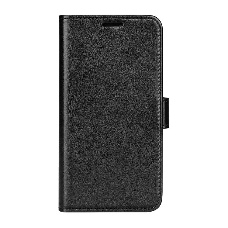 Funda de Cuero con Tapa Horizontal Textura R64 para iPhone 16E (Negro)
