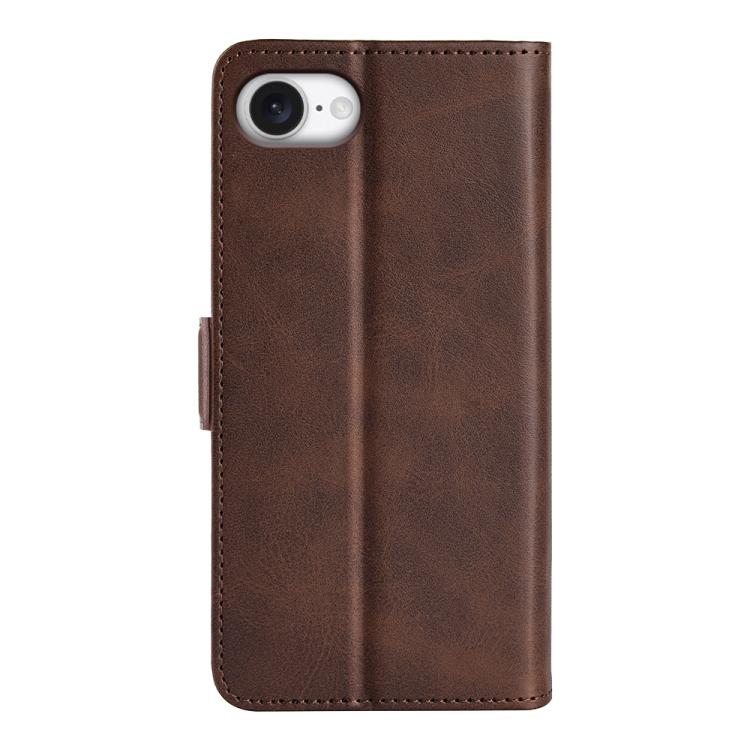Funda de Cuero con Tapa Horizontal y Hebilla Magnética para iPhone 16E (Marrón)