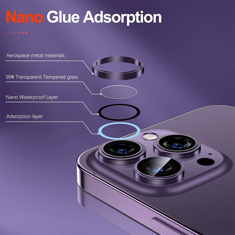 Protector de Cámara Enkay para iPhone 15/15 Plus Lente Antirreflejo Película Completa de Vidrio (Negro) - MOVILSTORE
