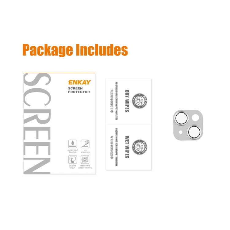 Película de Cubierta de Lente de Vidrio Templado Enkay para iPhone 15/15 Plus (Verde) - MOVILSTORE