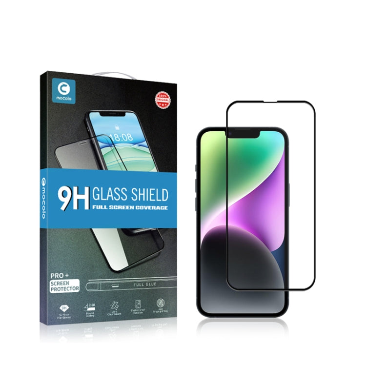 Protector de Pantalla Vidrio Templado iPhone 15 2.5D Pegamento Completo Cubierta Completa - MOVILSTORE