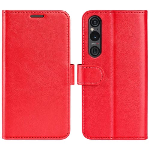 Funda de Cuero para Sony Xperia 1 Vi R64 con Tapa Horizontal y Textura (Rojo)