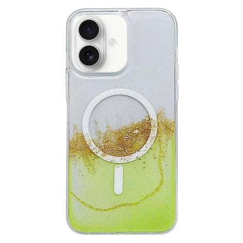 Funda híbrida TPU con Magsafe para iPhone 16 (Verde)