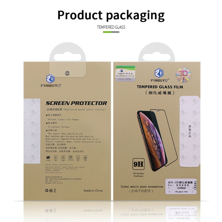 Película de Vidrio Templado Pinwuyo 9H 3D para iPhone 16E Pantalla Completa Curvada (Negro)