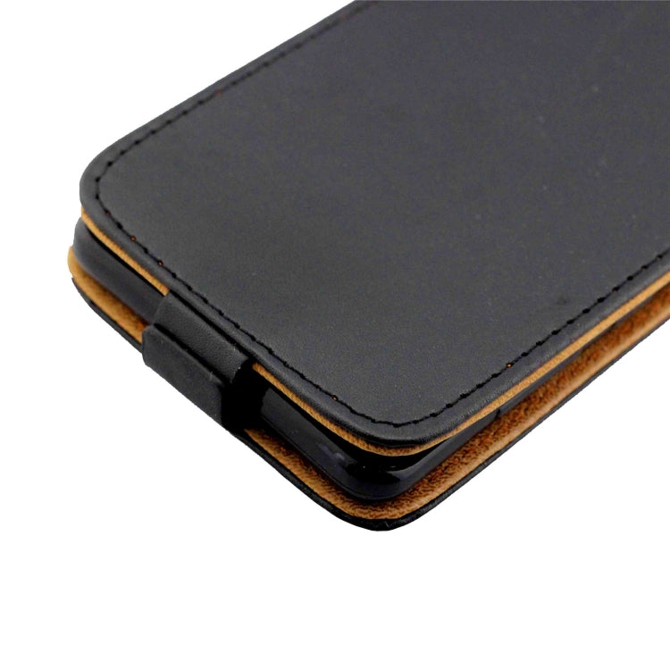 Funda de Cuero con Tapa Vertical para iPhone 16E con Ranura para Tarjetas (Negro)