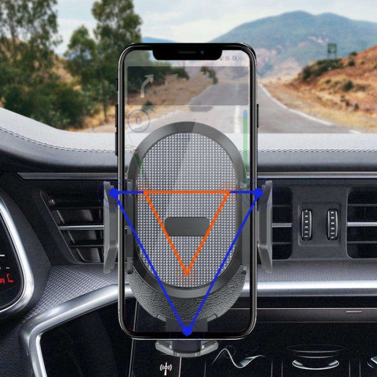D33 Soporte para Teléfono de Coche con Ventosa y Sensor de Gravedad con Clip para Ventilación de Aire (Negro)