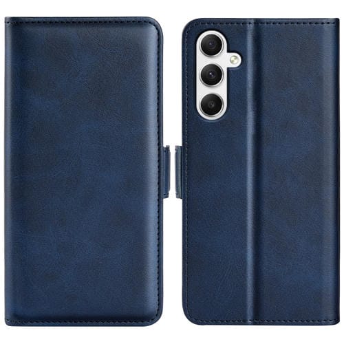Funda para Teléfono Samsung Galaxy A35 Cuero con Tapa Horizontal y Hebilla Magnética Doble Cara (Azul Oscuro)