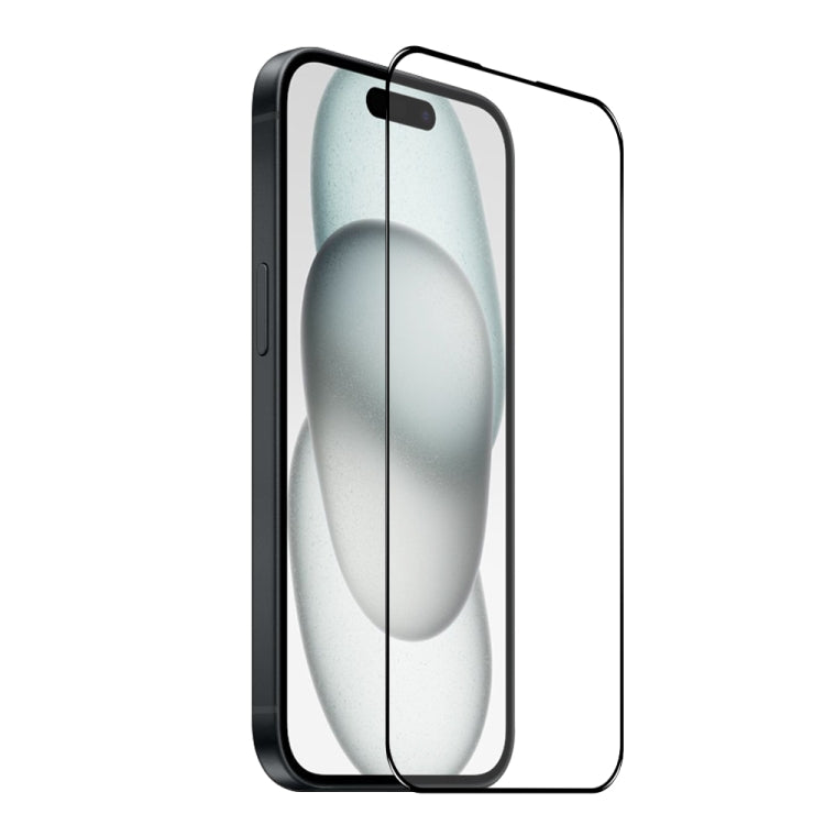 Protector de Pantalla Northjo a ++ para iPhone 15 Vidrio Templado con Impresión de Seda y Pegamento Completo - MOVILSTORE