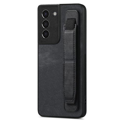 Funda Trasera Samsung Galaxy S21 5G Cuero con Soporte para Pulsera (Negro)
