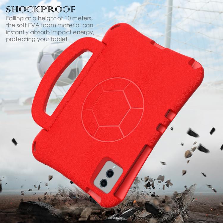 Funda de EVA a prueba de golpes con forma de balón de fútbol para Xiaomi Redmi SE 11 2025/Pad 2 (roja)