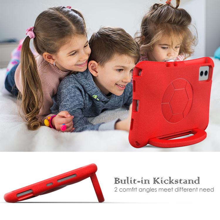 Funda de EVA a prueba de golpes con forma de balón de fútbol para Xiaomi Redmi SE 11 2025/Pad 2 (roja)