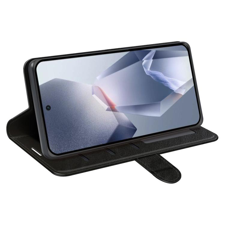 Funda de Cuero con Tapa Horizontal Textura R64 para OnePlus Ace 5 Pro (Negra)