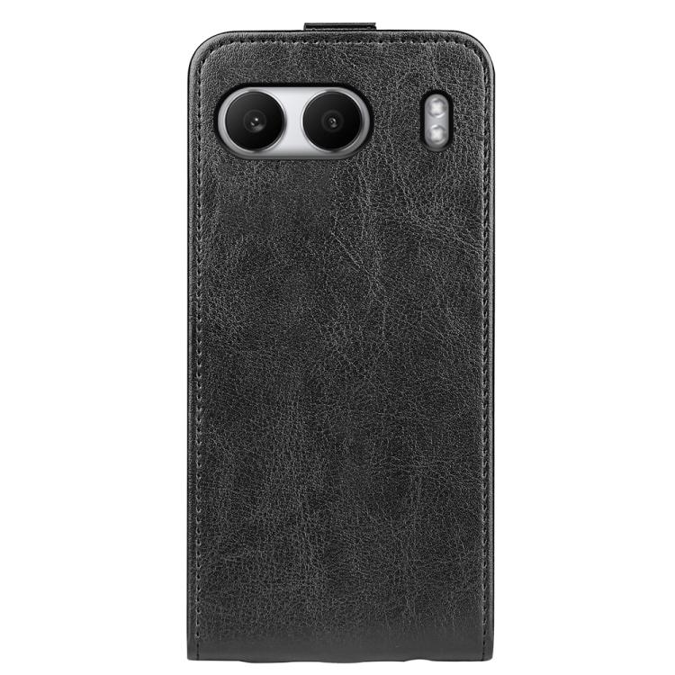 Funda de Cuero con Tapa Vertical para OnePlus Nord 4 (Negro)