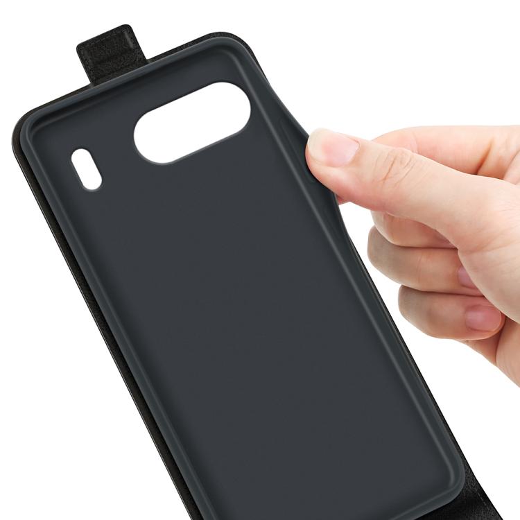 Funda de Cuero con Tapa Vertical para OnePlus Nord 4 (Negro)