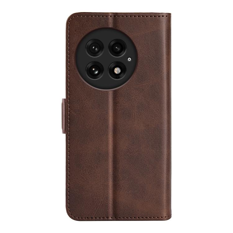 Funda de Cuero con Tapa Horizontal y Hebilla Magnética Doble Cara para OnePlus 13 (Marrón)