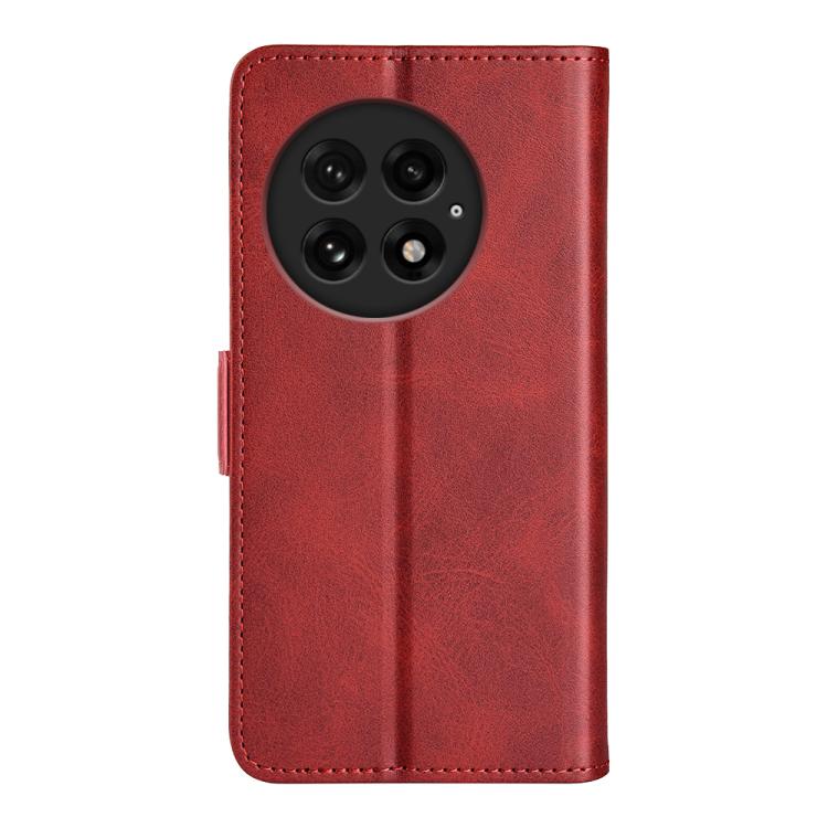 Funda de Cuero para OnePlus 13 con Tapa Horizontal y Hebilla Magnética Doble Cara (Rojo)