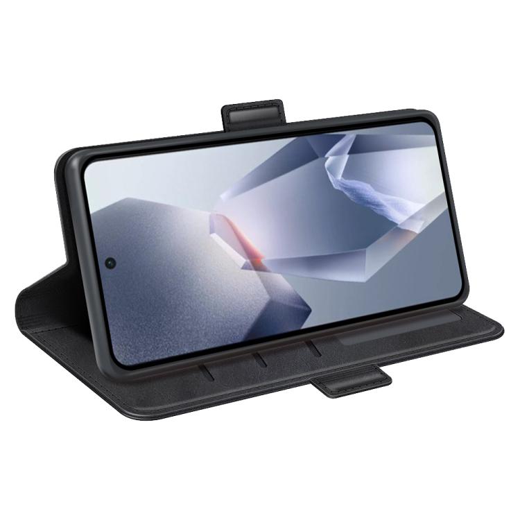 Funda de Cuero para OnePlus Ace 5 Pro con Tapa Horizontal y Hebilla Magnética (Negra)