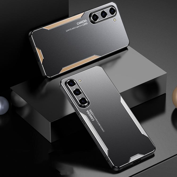 For Samsung Galaxy A17 5G Blade Series TPU Hybrid Metal Phone Case(Gold)