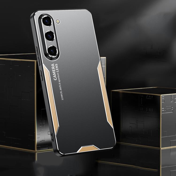 For Samsung Galaxy A17 5G Blade Series TPU Hybrid Metal Phone Case(Gold)