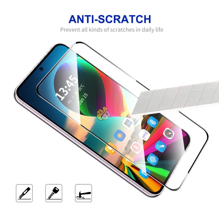 Película de vidrio templado ENKAY de aluminio y silicio de alta densidad con pegamento completo para Infinix Smart 10/10 Plus, 2 unidades