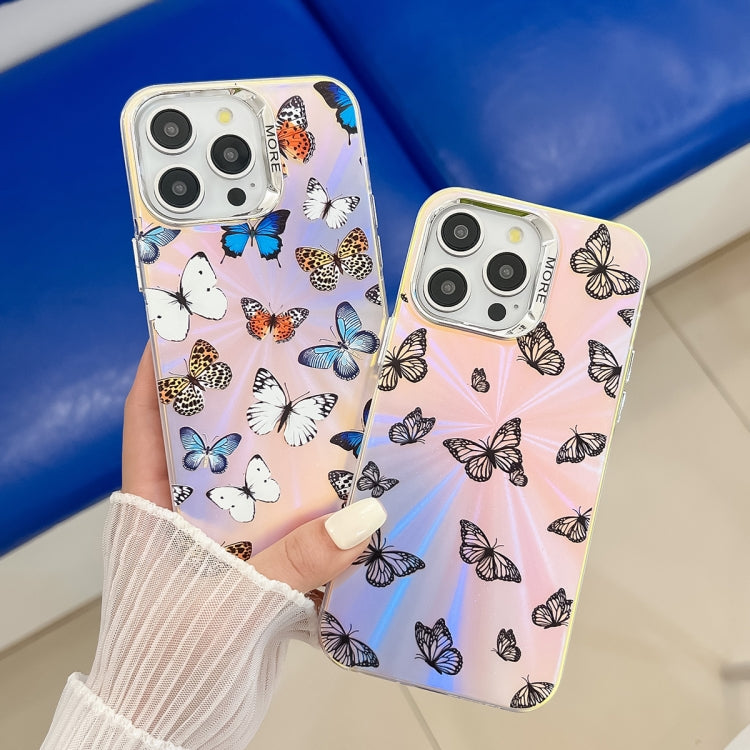 Estuche para Teléfono iPhone 15 Mariposa Láser de Galvanoplastia (Ab3) - MOVILSTORE
