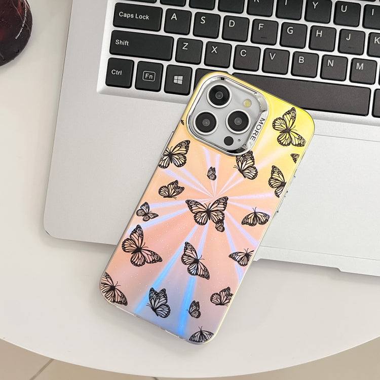 Estuche para Teléfono iPhone 15 Mariposa Láser de Galvanoplastia (Ab3) - MOVILSTORE