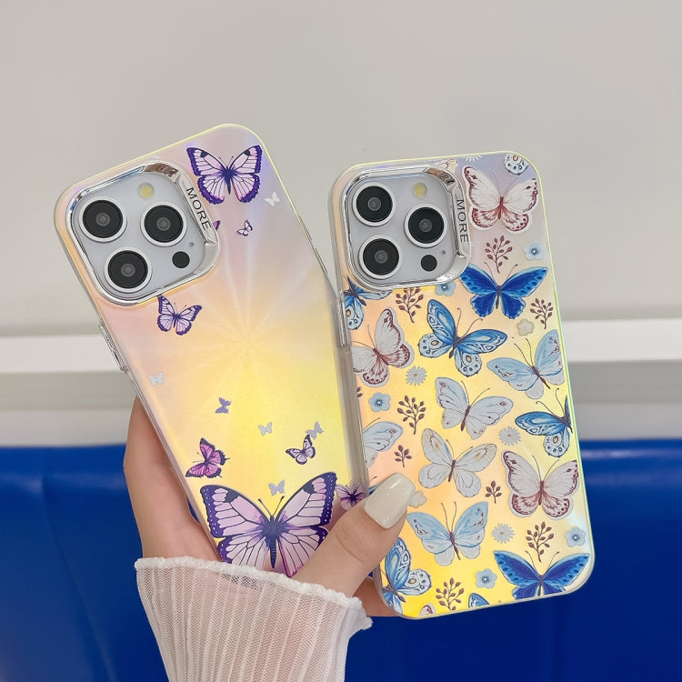 Estuche para Teléfono iPhone 15 Mariposa Láser de Galvanoplastia (Ab3) - MOVILSTORE