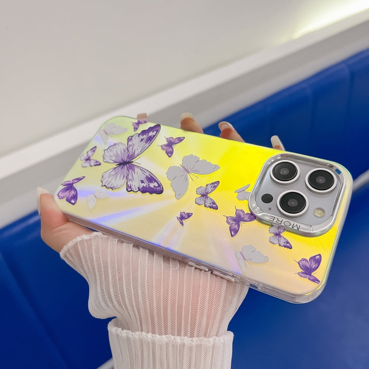 Estuche para Teléfono iPhone 15 Mariposa Láser de Galvanoplastia (Ab3) - MOVILSTORE