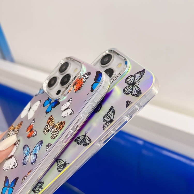 Estuche para Teléfono iPhone 15 Mariposa Láser de Galvanoplastia (Ab3) - MOVILSTORE