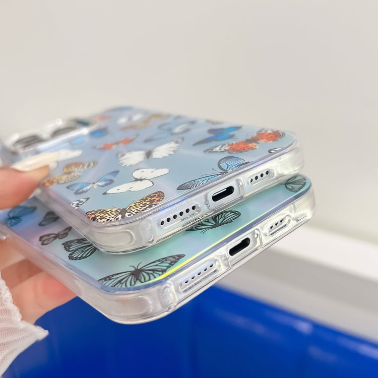 Estuche para Teléfono iPhone 15 Mariposa Láser de Galvanoplastia (Ab3) - MOVILSTORE