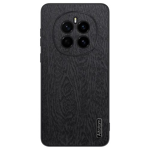 Funda para Teléfono Honor Magic 7 a Prueba de Golpes Cuero Corteza de Árbol (Negro)