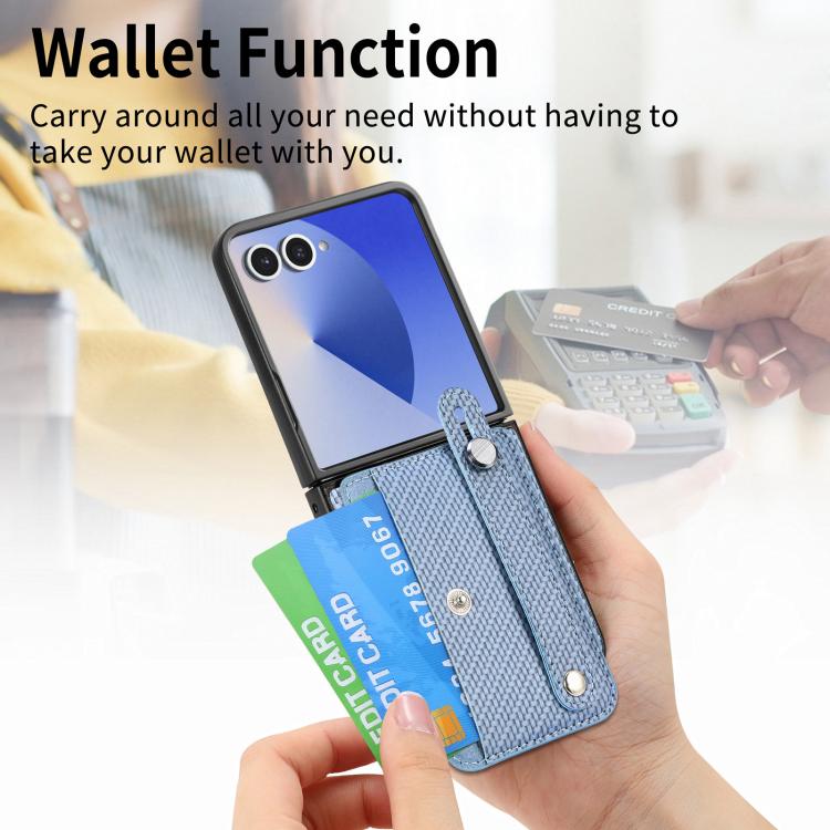 Funda trasera con función atril para Samsung Galaxy Z Flip7 5G, color azul