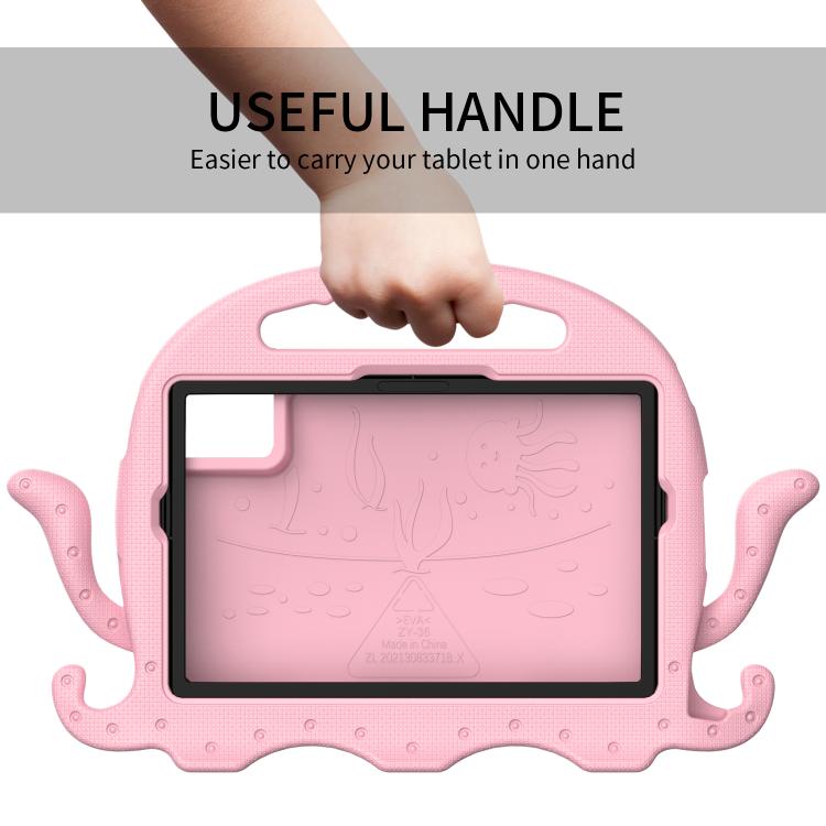 Funda híbrida de EVA para Xiaomi Redmi Pad 2/SE 11 2025, estilo pulpo, a prueba de golpes, con correa (rosa)
