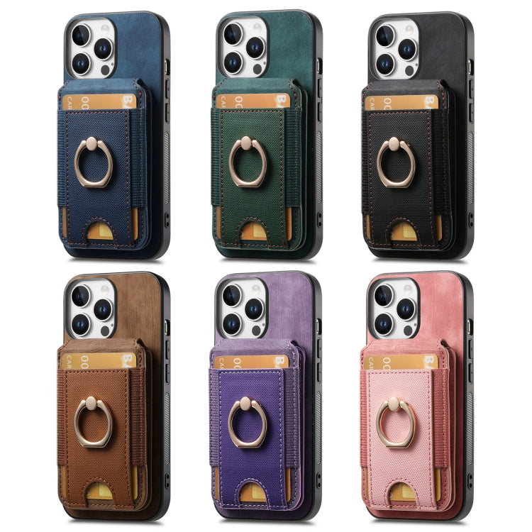 Funda de Cuero para iPhone 16E con Soporte Magnético Divisible y Estilo Retro (Verde)