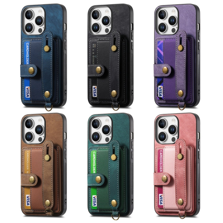 Funda Tipo Billetera Cuero con Correa Cruzada para iPhone 16E (Negro)