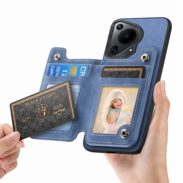 Funda para Teléfono Huawei Nova 13 Pro con Tarjetero y Cremallera Magsafe (Azul)