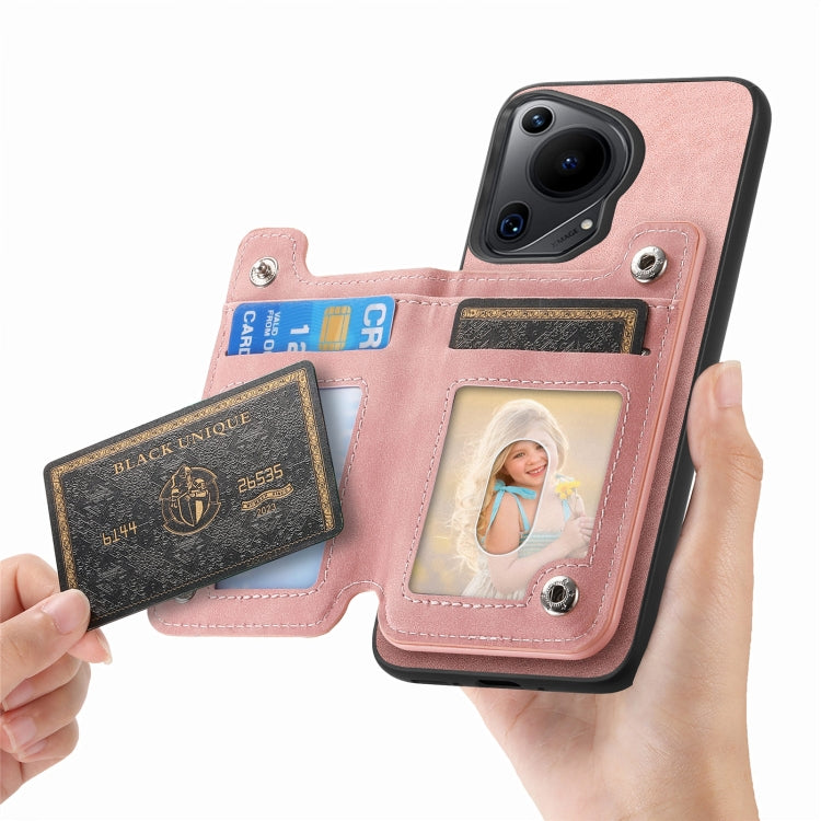 Funda para Teléfono Huawei Nova 13 Pro con Tarjetero y Cremallera Magsafe (Rosa)