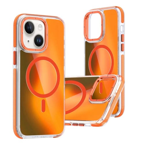 Funda para Teléfono Magsafe iPhone 15 Plus Degradado Dos Colores (Naranja)