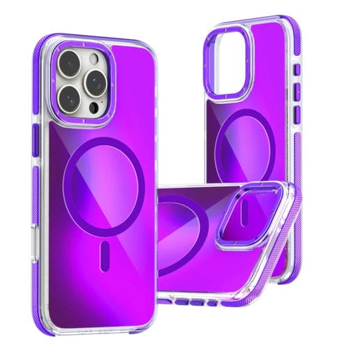 Funda para Teléfono Magsafe iPhone 16 Pro Degradado Dos Colores (Morado)