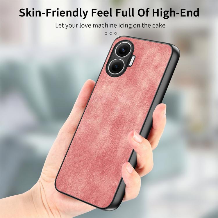 Funda trasera de cuero vintage para Redmi Turbo 4 Pro (rosa)