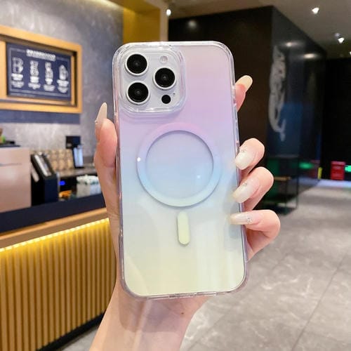 Funda para Teléfono Magsafe PC Transparente con Degradado para iPhone 13 Pro Max (Colorida)